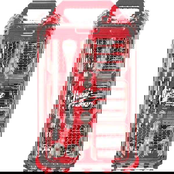 Ratchet & Socket Set Socket Set: 28 Pc, 3/8 mm Drive, 1/4 to 3/4